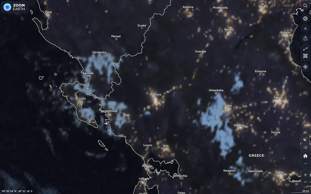 Δορυφορική εικόνα Ιωάννινα καιρός — 13–19 Μαρτίου 2026